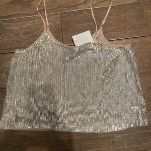 MLV Silver Sequin Camisole Top
